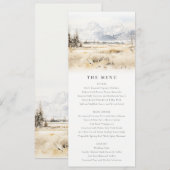 Jackson Hole Wyoming Landscape Wedding Menu Card Einladung (Vorne/Hinten)