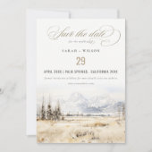 Jackson Hole Wyoming Landscape Wedding Photo Save The Date (Vorderseite)