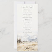 Jackson Hole Wyoming Landscape Wedding Program Einladung (Rückseite)
