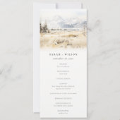 Jackson Hole Wyoming Landscape Wedding Program Einladung (Vorderseite)