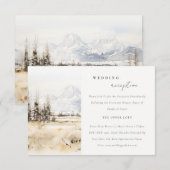 Jackson Hole Wyoming Landscape Wedding Reception Begleitkarte (Vorne/Hinten)