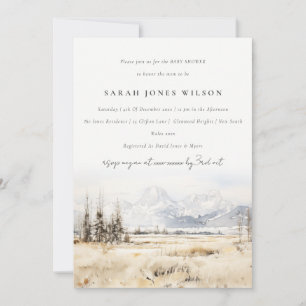 Jackson Hole Wyoming Landschaft Baby Shower Einladung