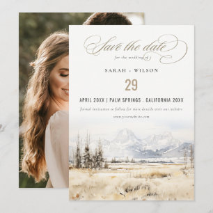Jackson Hole Wyoming Landschaft Hochzeitsfoto Save The Date