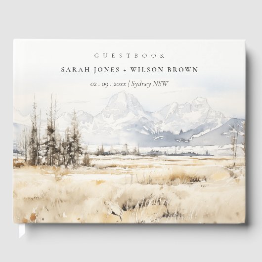Jackson Hole Wyoming Landschaft Probeessen Gästebuch (Vorderseite)