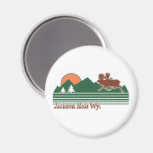 Jackson Hole Wyoming Magnet (Vorderseite/Rückseite)
