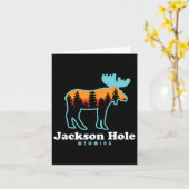 Jackson Hole Wyoming Moose Mountains Grand Tetons Karte (Gelbe Blume)