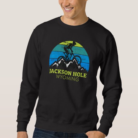 Jackson Hole Wyoming Mountain Biking Sweatshirt (Vorderseite)