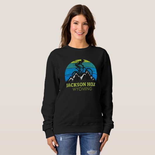 Jackson Hole Wyoming Mountain Biking Sweatshirt (Vorne ganz)