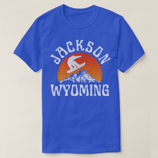 Jackson Hole Wyoming Nature Ski Snowboard Mountain T-Shirt (Design vorne)