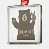 Jackson Hole Wyoming Peace Bar Ornament Aus Metall (Links)