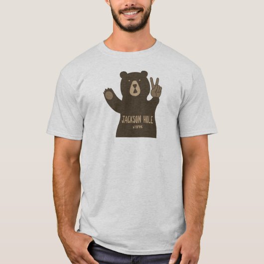 Jackson Hole Wyoming Peace Bar T-Shirt (Vorderseite)