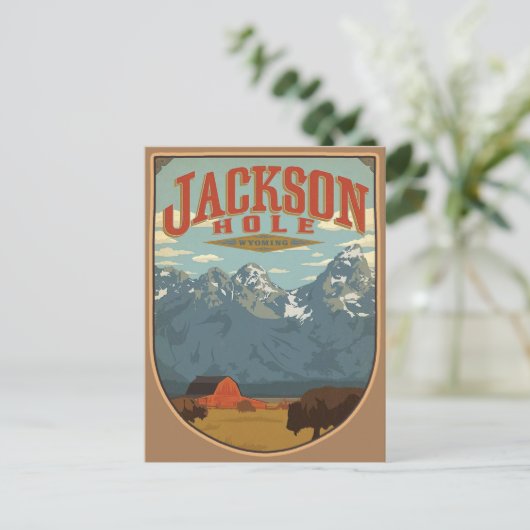 Jackson Hole Wyoming Postcard Postkarte (Stehend Vorderseite)