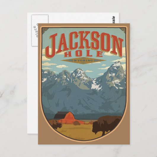 Jackson Hole Wyoming Postcard Postkarte (Vorne/Hinten)