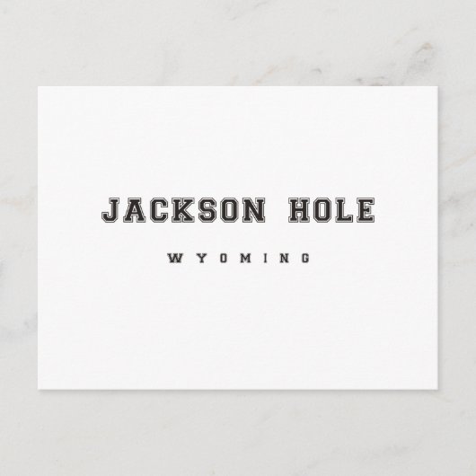 Jackson Hole Wyoming Postkarte (Vorderseite)