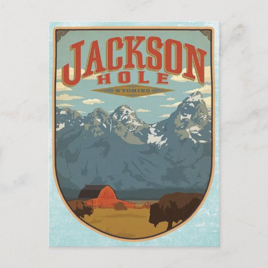 Jackson Hole Wyoming Postkarte (Vorderseite)