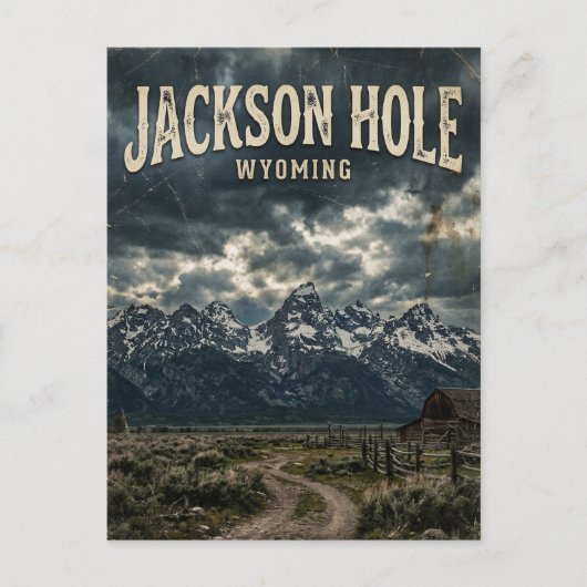 Jackson Hole Wyoming Postkarte (Vorderseite)