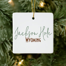 Jackson Hole, Wyoming Reise-Souvenir Keramikornament
