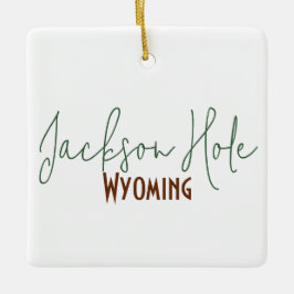 Jackson Hole, Wyoming Reise-Souvenir Keramikornament