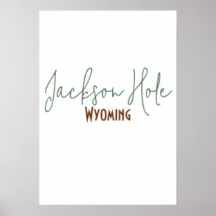 Jackson Hole, Wyoming Reise-Souvenir Poster