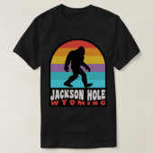 Jackson Hole Wyoming Retro Sunset T-Shirt (Design vorne)