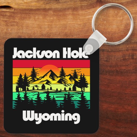 Jackson Hole Wyoming Schlüsselanhänger (Rückseite)