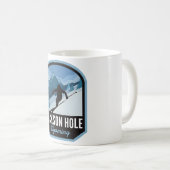 Jackson Hole Wyoming Ski Mountain Kaffeetasse (VorderseiteRechts)