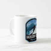Jackson Hole Wyoming Ski Mountain Kaffeetasse (Vorderseite Links)