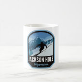 Jackson Hole Wyoming Ski Mountain Kaffeetasse (Mittel)
