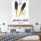 Jackson Hole Wyoming Ski Poster Leinwanddruck (Insitu (Schlafzimmer))