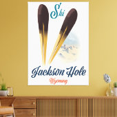 Jackson Hole Wyoming Ski Poster Leinwanddruck (Insitu (Wohnzimmer))