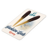 Jackson Hole Wyoming Ski Poster Magnet (Linke Seite)