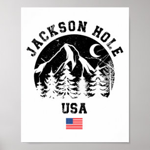 Jackson Hole Wyoming Ski Resort Alpin Ski Amer Poster