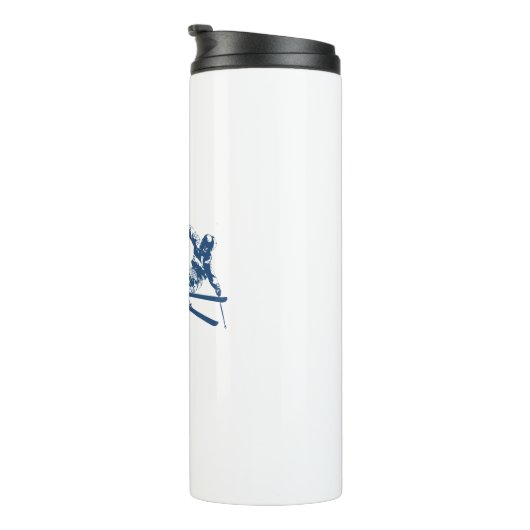 Jackson Hole Wyoming Skier Thermosbecher (Nach rechts gedreht)