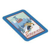 Jackson Hole, Wyoming Skier und Tram Magnet (Rechte Seite)