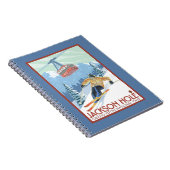 Jackson Hole, Wyoming Skier und Tram Notizblock (Rechte Seite)