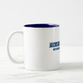 Jackson Hole Wyoming Skier Zweifarbige Tasse (Links)