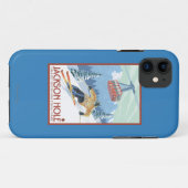 Jackson Hole, Wyoming-Skifahrer und Tram Case-Mate iPhone Hülle (Rückseite (Horizontal))