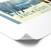 Jackson Hole Wyoming Skigebiet Poster (Ecke)