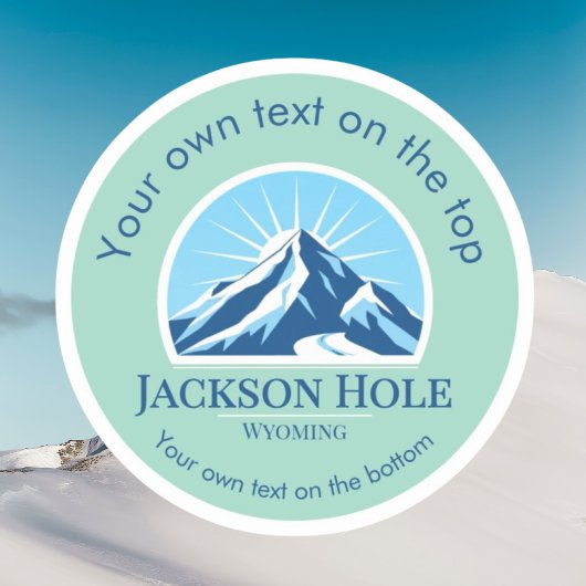 Jackson Hole Wyoming Skiort Medaille Aufkleber