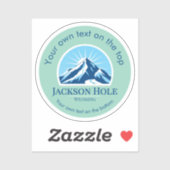 Jackson Hole Wyoming Skiort Medaille Aufkleber (Blatt)