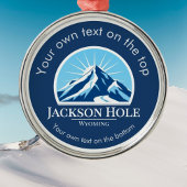 Jackson Hole Wyoming Skiort Medaille Ornament Aus Metall
