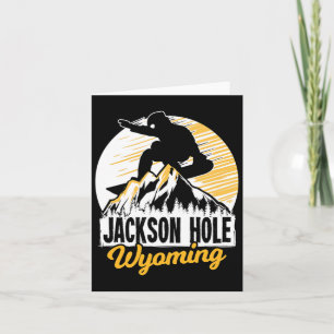 Jackson Hole Wyoming Snowboarden Geschenk für ein Karte