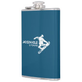 Jackson Hole Wyoming Snowboarder Flachmann (Links)