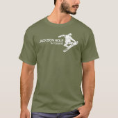 Jackson Hole Wyoming Snowboarder T-Shirt (Vorderseite)