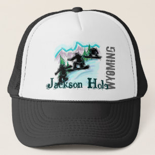Jackson Hole Wyoming Snowboardhut Truckerkappe