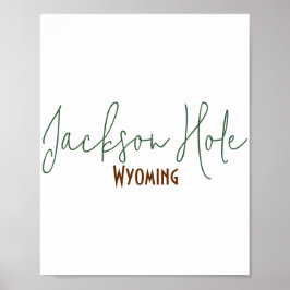 Jackson Hole, Wyoming Souvenir Poster