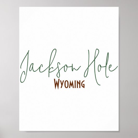 Jackson Hole, Wyoming Souvenir Poster (Vorne)