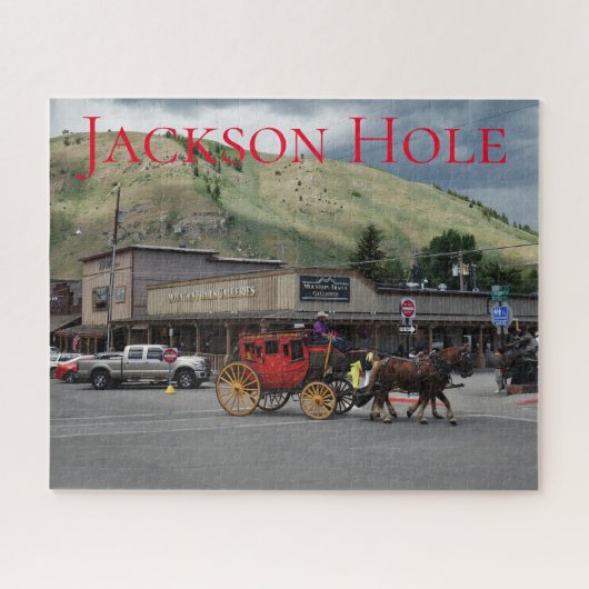 Jackson Hole Wyoming Stagecoach Puzzle (Horizontal)