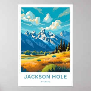Jackson Hole Wyoming Travel Print Poster