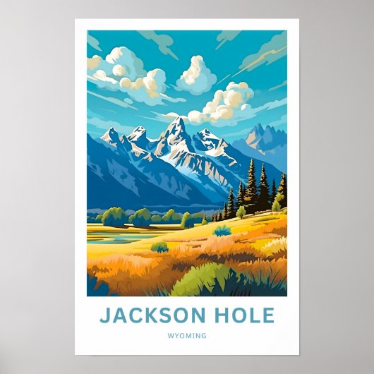 Jackson Hole Wyoming Travel Print Poster (Vorne)